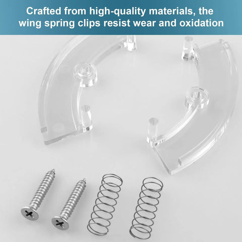 Upgrade Your Outdoor Lighting Game With This Durable Post Top Fitter Hardware Kit Featuring Secure Wing Clip Design For Easy Fixture Attachment And Replacement Springs Included clear wing clips with screws and springs