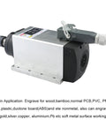 Works Like A Charm 3.0KW Cnc Router Spindle Motor Air Cooled Assembly showing ER20 quick swap nose for precision engraving.