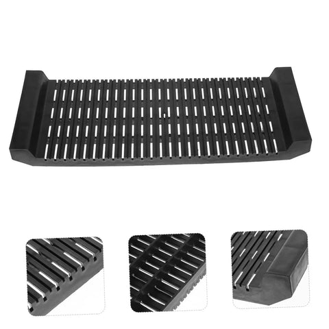 Durable Circuit Board Bracket Anti Static Storage Rack PCB Holder in black plastic for electronics display and organization