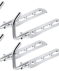 2 Pack Exhaust Hanger Set Universal Muffler Hanger Swivel Tail Pipe Bracket Heavy Duty Flexible Mounts For Cars Trucks SUVs Bolt On Easy Install Durable Stainless Steel Perfect For Retrofit Upgrades And Quiet Exhaust Alignment Silver, 4 rods