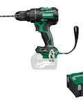 Kickass 36V Brushless Cordless Drill Delivering 155 Nm Torque With Reactive Force Control Tech For Zero Hassle, showing drill and case.