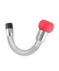 Built Like A Tank Mini Pipe Inspection Camera Head Waterproof IP68 with flexing steel shield and red tip for navigating tight spaces.