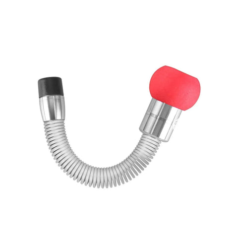 Built Like A Tank Mini Pipe Inspection Camera Head Waterproof IP68 with flexing steel shield and red tip for navigating tight spaces.
