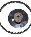 Genuine Camshaft Pulley Gear Timing Belt Kit Fit Honda GX25 4 Stroke Mini Trimmer Brushcutter Solid Build Long Lasting Performance Easy Install Durable Replacement Part For Outdoor Lawn Care, black metal pulley and belt