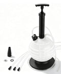 Shop Grade 6 Liter Manual Vacuum Oil Extractor Pump With Easy Read Scale And Kink Proof Tubing Plus Three Heavy Gauge Extensions For Total Hassle Free Fluid Pulling, with tubes and nozzle.