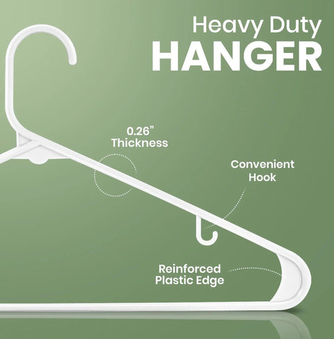 Slick White Plastic Hangers With Built In Strap Hooks 20 Pack For No Stress Closet Organization And Space Saving Wardrobe Storage Ditch The Clutter Today With These Top Shelf Everyday Essentials