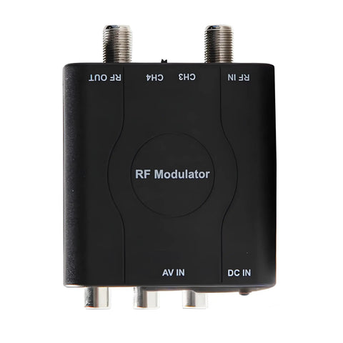 Coaxial RF Modulator And AV To RF Converter for classic gaming and home theater connecting composite to RF channel 3 or 4 top view image