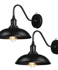 Black Dusk To Dawn Barn Light Fixtures With Gooseneck Outdoor Lighting For House Yard Curb Appeal Weatherproof Exterior Farmhouse Sconces