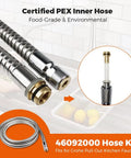 Pull Out Spray Hose For Kitchen Faucets 59 Inch Chrome Replacement For Alira Ladylux Euro Plus Eurodisc And Ashford Models