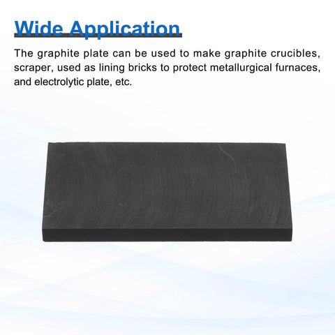Go To Rectangle Graphite Block Ingot Set For Melting, Casting And Electrolysis, High Purity Graphite Plate Sheet 67x35x5mm, Black