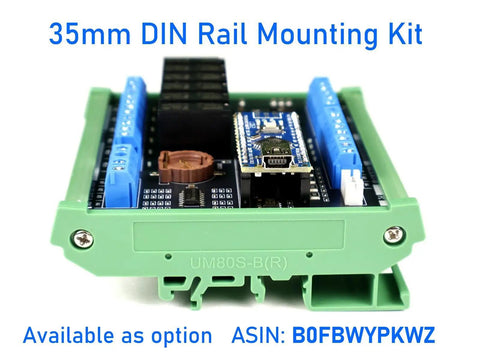 Plug And Play PLC Module 100 V2 SMD with Arduino Nano, 4 Analog Inputs, 4 Outputs on DIN Rail Mounting Kit