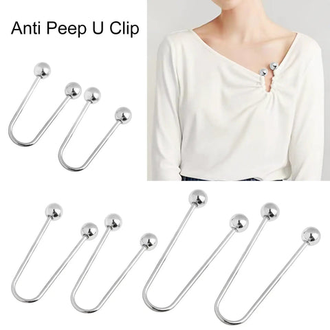 Two Pack Metal Spiral Fasteners Double Head Brooch Clips Secure Clothing And Shawl Collars Keeping Loose Garments Locked Down With Zero Drama This Everyday Staple Is A Total Game Changer For Anyone On The Go.