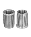 Spark Plug Thread Repair Kit M10x1.25 M12x1.25 Stainless Steel Tap and Die Set showing two threaded inserts for engine repairs.