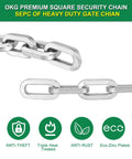 Tough As Nails Cut Proof Security Chain For Outdoor Gates Fences And Yards crafted from ultra hardened alloy steel,  showcasing heavy duty links.