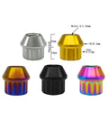 Beefy Titanium Lug Nuts Set 20 PC 12 Point Stud Lock M12x1.5 And M14 Threads Open End Black Ti GR5 6AL4V in five colors