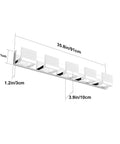 Five Light Modern Chrome Vanity Light For Bathroom Wall Mount Up And Down LED Fixtures Over Mirror White Daylight 6000K dimensions