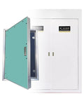 Heavy Duty Waterproof Gypsum Access Panel With Slick Flush Mount Fire Rated Inspection Door Solid Aluminum Frame partially open