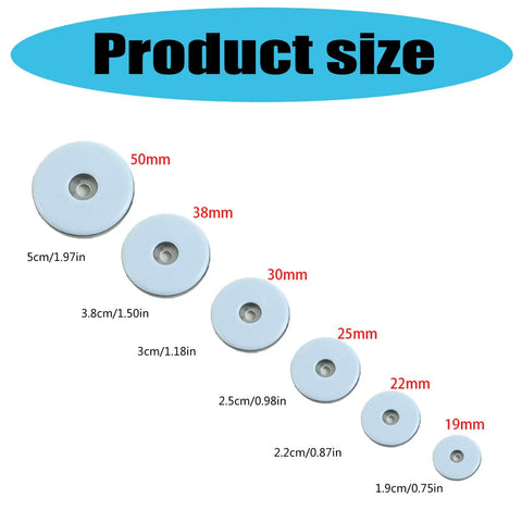 Product size of Screw Mounted Furniture Sliders Kit 20 Pieces Chair Leg Glides for Wood Floor Protectors in various diameters