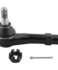 Beefed-Up Front Outer Tie Rod Ends Set For Ford Explorer 2004 2005, Explorer Sport 2001 2003, Explorer Sport Trac 2001 2005, Mercury Mountaineer 2004 2005 Direct Fit Replacement ES3667 black steel steering part with castle nut and cotter pin