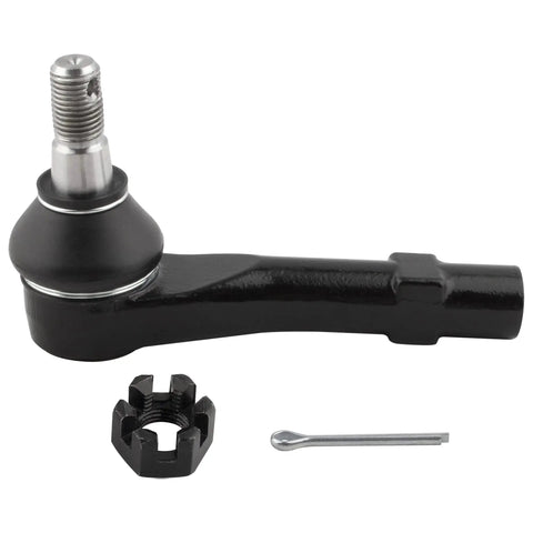 Beefed-Up Front Outer Tie Rod Ends Set For Ford Explorer 2004 2005, Explorer Sport 2001 2003, Explorer Sport Trac 2001 2005, Mercury Mountaineer 2004 2005 Direct Fit Replacement ES3667 black steel steering part with castle nut and cotter pin