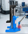 Tough As Nails Double Action Hydraulic Toe Jack Delivers Twenty Ton Top Lift And Ten Ton Side Claw Power With A Slim Low Profile Base, featuring a built-in overload protection valve.