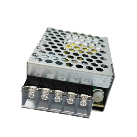 Heavy Duty Compact Open Frame Power Supply 15W Single Output 24V DC Adapter For Led Strip Lights And Industrial Control Gear Quick Hookup with metal housing.