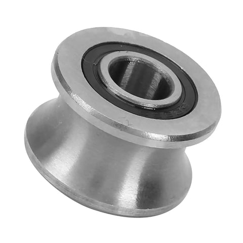 Deep U Round Bottom Track Roller Wheel Made From Rock Solid Stainless Steel For Smooth Pulley Rail Tracking With An Ultra Precise 8 By 22.5 Millimeter Bore Size That Is Totally Built Legit To Crush It In Heavy Duty Grinds And Projects