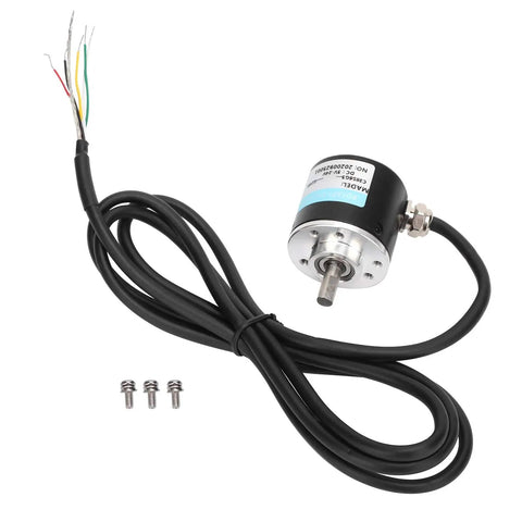 Solid Shaft Encoder For Precision Motion Control, 3 Phase, 30 KHz, 1000B1024B DC 5-24V, 1024Z Pro Accessories For Office Automation And Engineering, High Accuracy, Pro Grade, Rock Solid Durability. 6mm shaft encoder with cable and screws