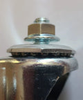 Side view of a 5 Inch Polyolefin Caster Wheel With Swivel Stem For Steel Convertible Hand Trucks Replacement One And A Quarter Inch Stem