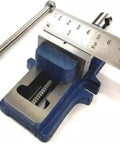 Self Centering Vice Low Profile 50mm Jaw For Precision CNC Milling Grinding Machine with ruler for size reference.