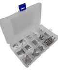 Go To Rust Resistant 304 Stainless Steel Cotter Pins Kit 150 Piece Assortment With M1 To M3 Sizes For Automotive Industrial And General Repairs Portable Storage And Secure Fastening open case