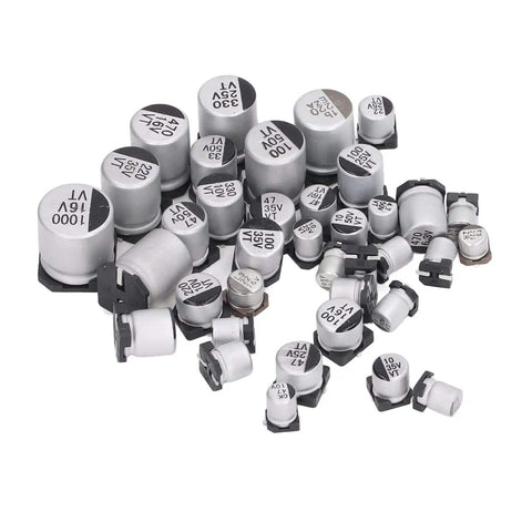 1520Pcs SMD Electrolytic Capacitor Kit With 36 Values From 1uF To 1000uF Aluminum Storage Box Pro Grade Gear For Automotive DIY