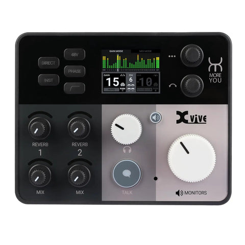 More You Hub Expandable USB Audio Interface For Home Studio Boss Mode with multiple dials and display panel.