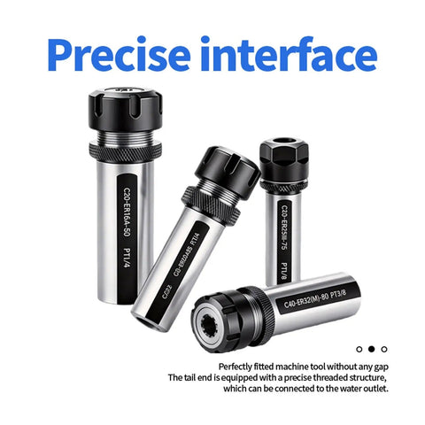 Heavy Duty Industrial Er Extension Rod With Straight Shank Built For Cnc Milling And Lathe Work To Slash Vibration and deliver Dynamite Cutting Precision, showing precise interfaces and connections.