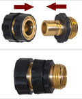 Awesome 3/4 Inch Quick Connector Fitting For Garden Hose Repairs, Leak Proof Washer Adapter Coupler Fits Faucets Sprayers And Pressure Washers Like A Charm black brass hose coupler