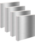 Four Pack 6061 Aluminum Sheets 3.9 X 3.9 X 0.47 Inch Aluminum Plate With Protective Film Finely Polished And Deburred