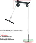 Ceiling Mount Gym Pulley System Stand With Preinstalled Pulleys for DIY home gym LAT pulldown 16 inch hole spacing shown