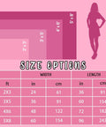 Pink Dope American Flag 3x5 Ft Double Sided Outdoor Flag size options comparison chart in pink with silhouette figure
