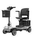 Go-To Long Range Folding Mobility Scooter For Seniors And Adults, 28.5 Mile Electric Power Ride, 265 Lbs Capacity, Silver