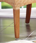 40 Pieces Nylon And Metal Furniture Glide Nail On Round Pads No Slip Floor Protectors for Wood Floors shown on chair leg