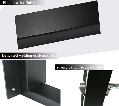 Close-up of Heavy Duty 28 Inch Metal Table Legs For Dining Desk Coffee Table And Office Use DIY Furniture Legs