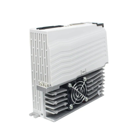 Side view of 1000W 110V Servo Motor With Brake And CNC Controller Kit for engraving machines, showing cooling fan and IP65 protection.
