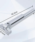 Beefed Up Panic Bar For Exit Doors Stainless Steel Push Bar With Lock Alarm And Fireproof Protection, dimensions shown, commercial grade