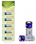 Five Pack A23 12V Alkaline Batteries For Garage Door Openers Ceiling Fans Doorbells And Remotes, 60 mAh Long Lasting Power