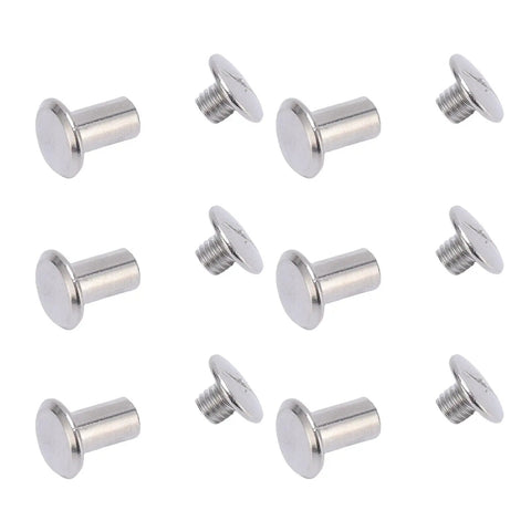Heavy Duty M5 Rivet Nuts 50 Pack Stainless Steel Flat Head Insert Kit For Metal Work Auto Repair Crimp Tool Ready, showing 10 inserts.
