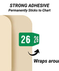 Mini 2026 Year Stickers Green Dope Durable End Tab File Labels For Smead ETS Series Compatible Doctor Stuff USA Made on folder