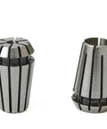 Two Piece Spring Collet Set For CNC Milling And Lathe Tools In 1/4 Inch And 1/8 Inch Sizes, Spring Steel Construction, close-up view