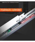Close-up of Hydraulic cylinder in Top Notch Push To Open Undermount Drawer Slides With Sugar Smooth Rebound Action.