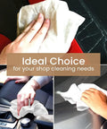 Pack Of 50 Cotton Shop Towels 13 By 14 Inches Absorbent Reusable Cleaning Rags For Auto Shop Garage Home Use Multipurpose White Towels Great For Automotive Detailing Industrial Cleanups And General Cleaning