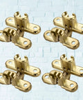 Hidden Zinc Alloy Concealed Hinges For Doors And Walls Set displayed against a brick background
